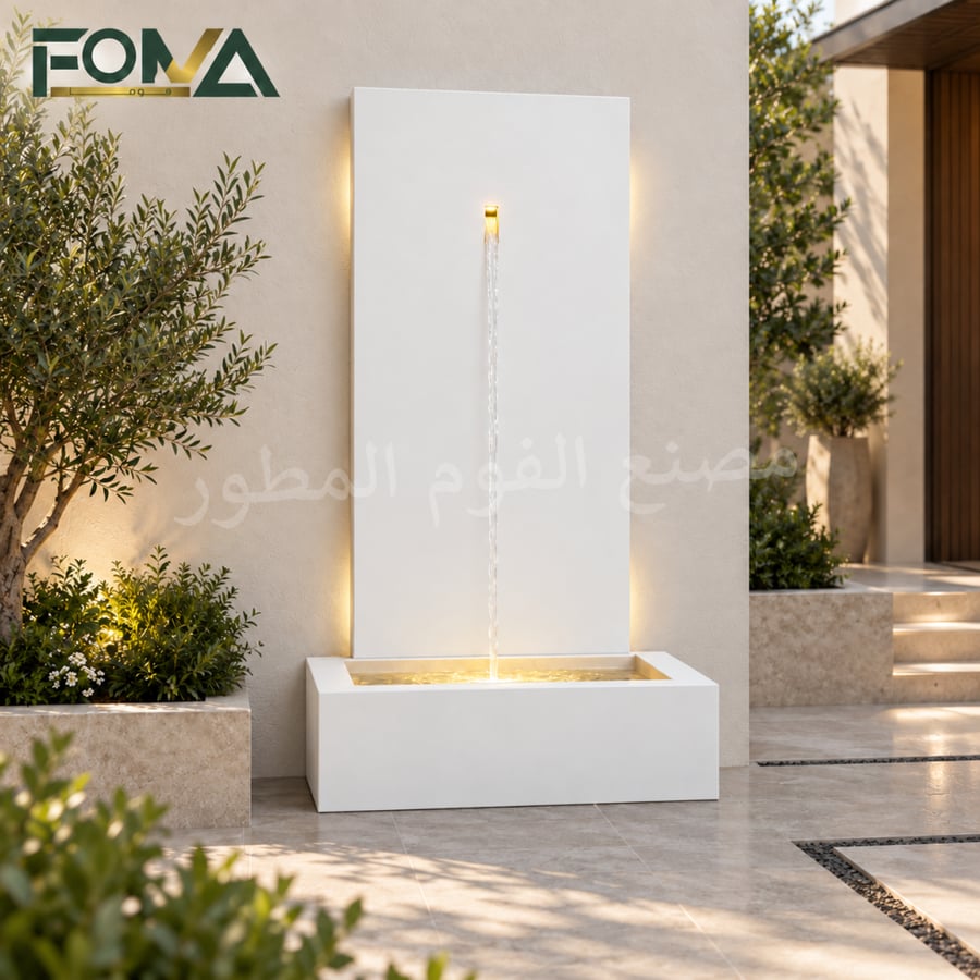 Modern Wall Waterfall – White