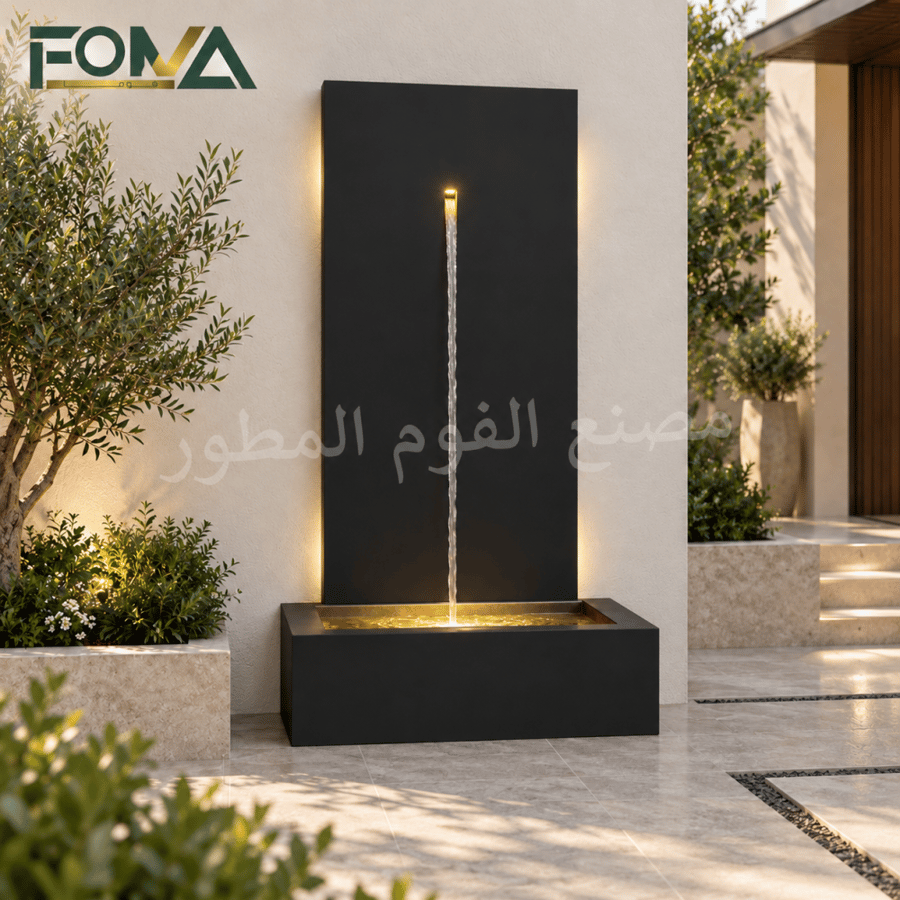 Modern Wall Waterfall – Black