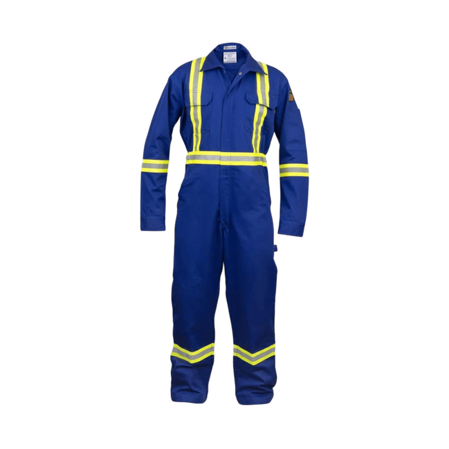 Raya - FR Coverall 240 GSM Blue with Yellow Reflective Stripes