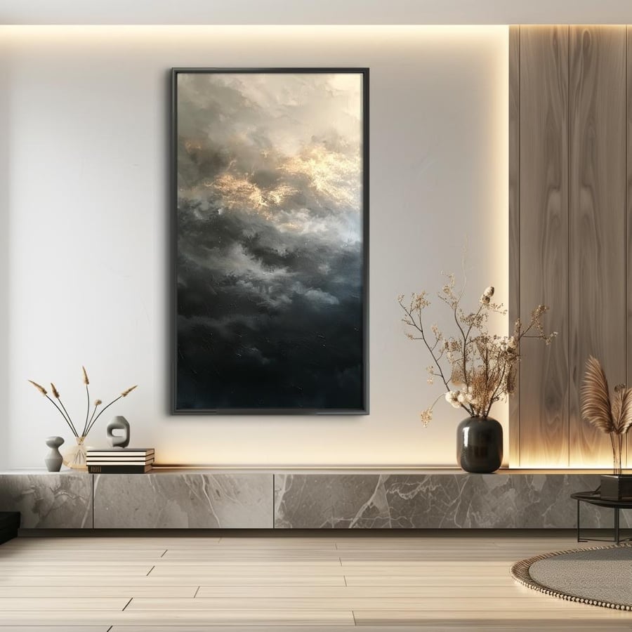 لوحة قماش بتصميم الفن التجريدي