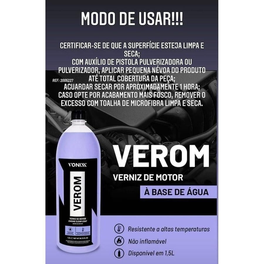 طلاء محرك شفاف مائي 1.5 لتر VONIXX VEROM
