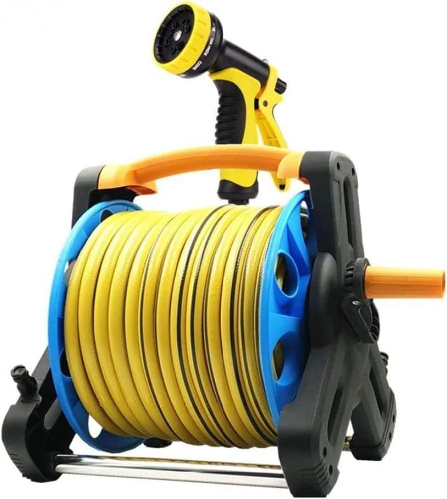 Irrigation hose reel set with 10 types of spray heads