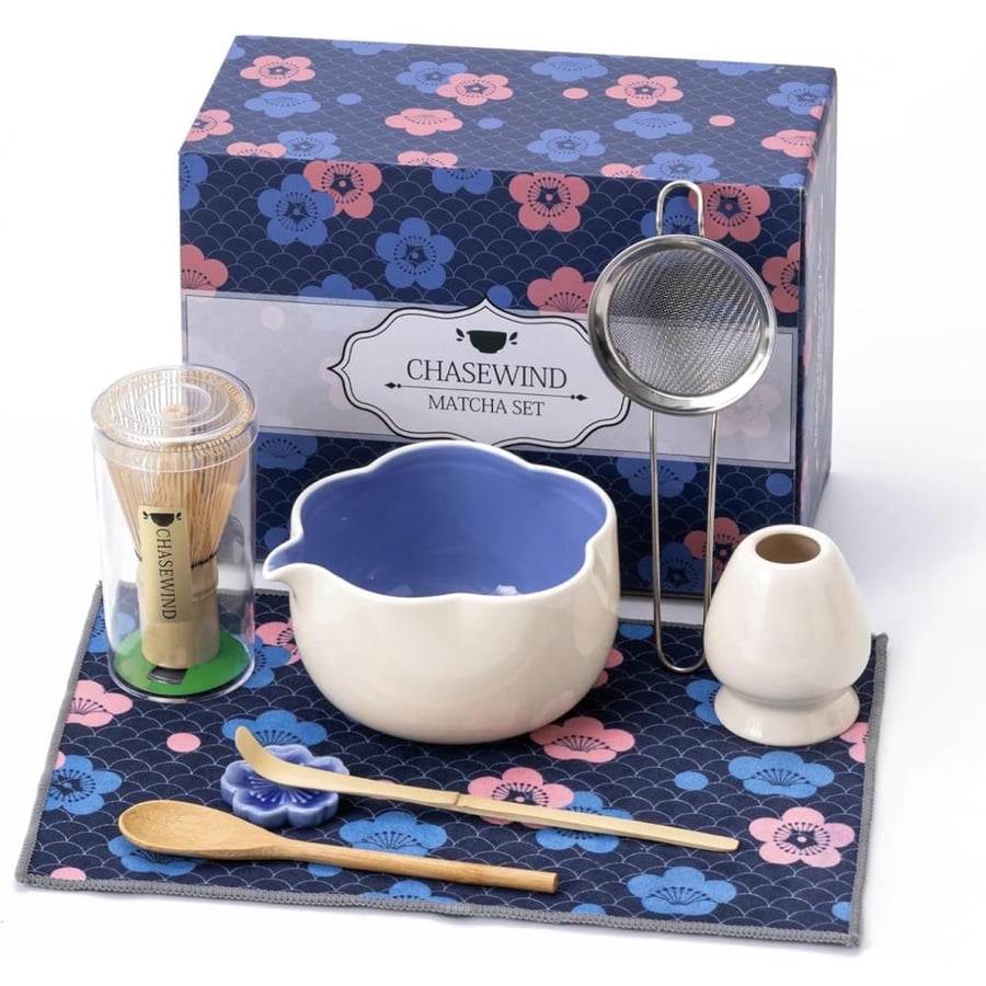 Matcha set white-blue