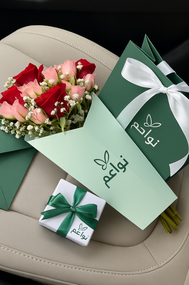 تغليف هدايا هدايا بالاسم  كرت اهداء  تغليف متجر نواعم تغليف نواعم هداي
