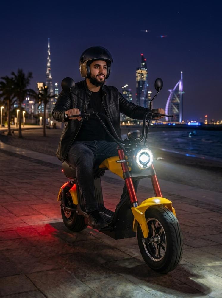 سكوتر كهربائي نيوسبيد New Speed MS120 دينمو 1000W وفرامل زيت هيدروليك مع 2 ريموت تشغيل ونظام تنبيه سرقة