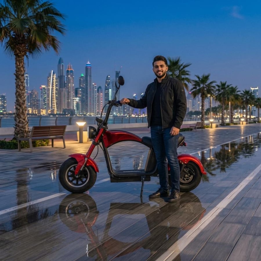 سكوتر كهربائي بمقعد نيوسبيد New Speed MS170 بطارية 48V شاشة إلكترونية ومساعدات هيدروليك وإشارات جانبية