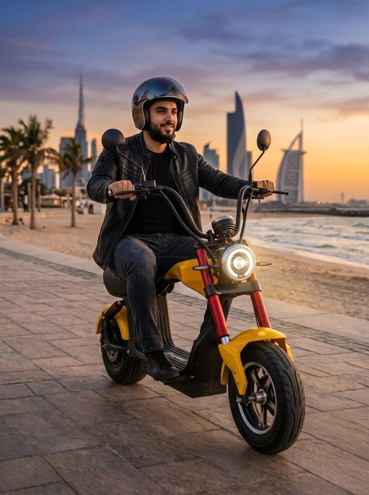 سكوتر كهربائي نيوسبيد New Speed MS120 دينمو 1000W وفرامل زيت هيدروليك مع 2 ريموت تشغيل ونظام تنبيه سرقة