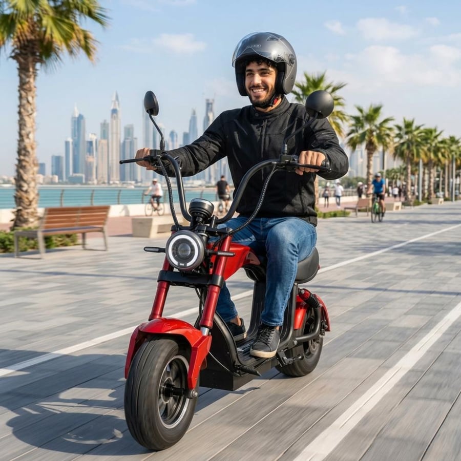 سكوتر كهربائي بمقعد نيوسبيد New Speed MS170 بطارية 48V شاشة إلكترونية ومساعدات هيدروليك وإشارات جانبية