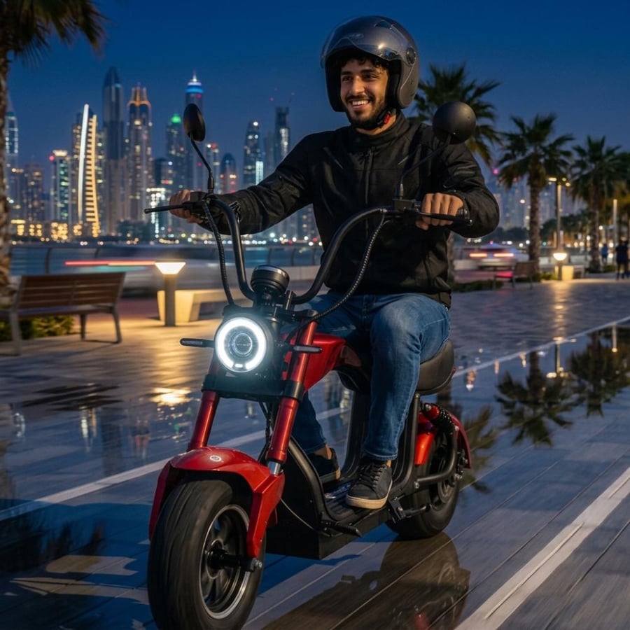 سكوتر كهربائي بمقعد نيوسبيد New Speed MS170 بطارية 48V شاشة إلكترونية ومساعدات هيدروليك وإشارات جانبية