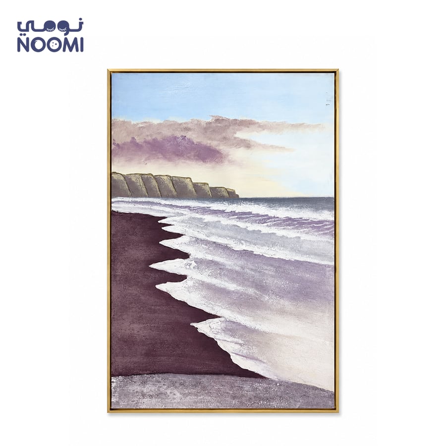 لوحة كنفاس جدارية همس الشاطئ
