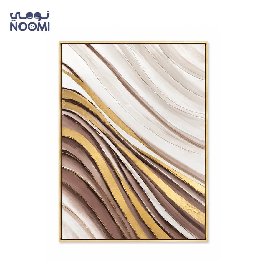 لوحة كنفاس جدارية تناغم الذهبي