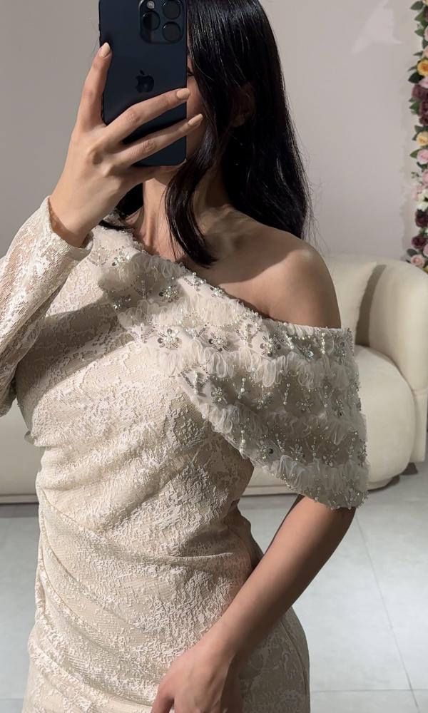 Cream-colored dress