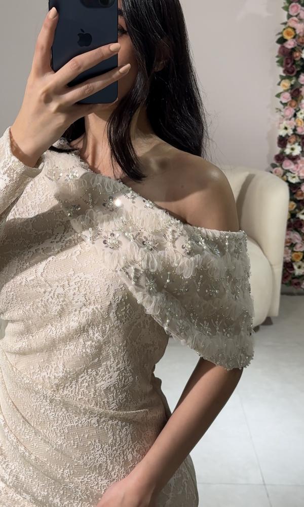 Cream-colored dress