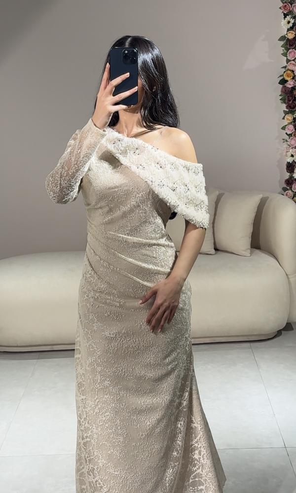Cream-colored dress