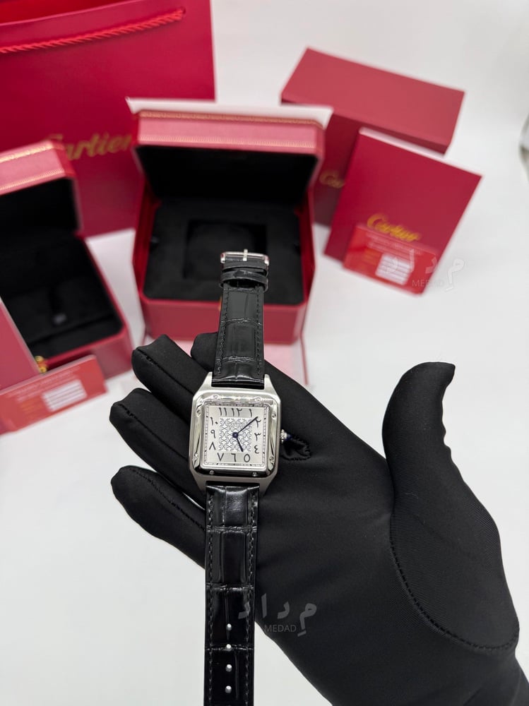 ساعة كارتير سانتوس دومو الأسود | Cartier Santos Dumont Ebony Black