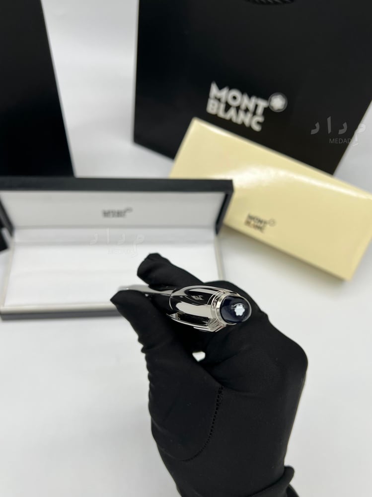 قلم مونت بلانك – سبيس بلو فضي معدني   Space Blue Edition