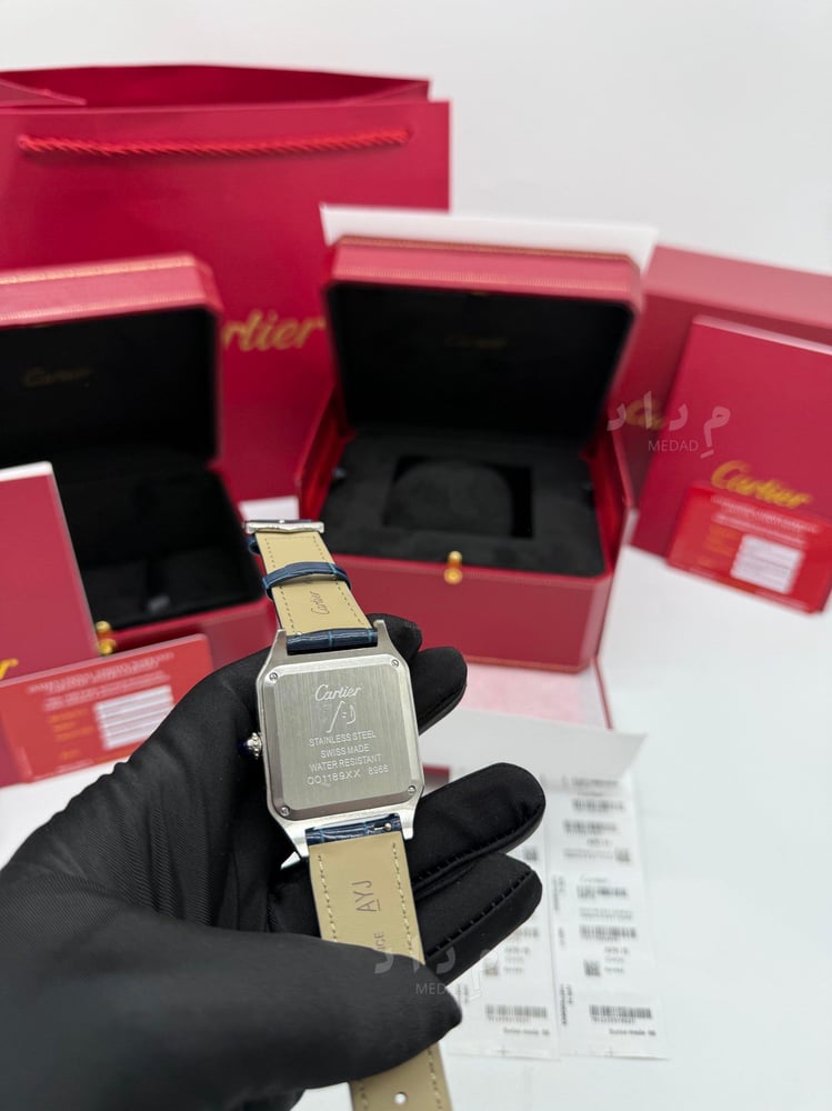 ساعة كارتير سانتوس دومو الكحلي | Cartier Santos Dumont Midnight Blue