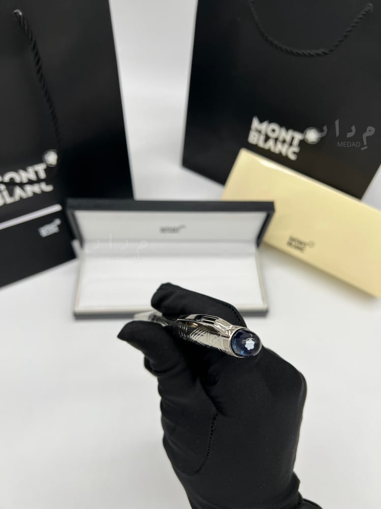قلم مونت بلانك – سبيس بلو فضي معدني Space Blue Edition