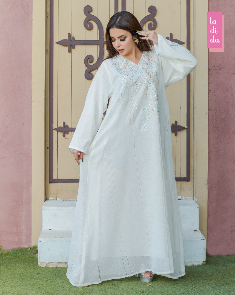 Luxurious reception dress with peacock tail embroidery
