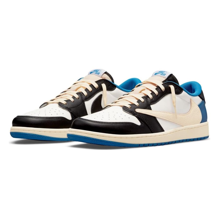 Jordan 1 Low - Black White Blue (UNC Style
