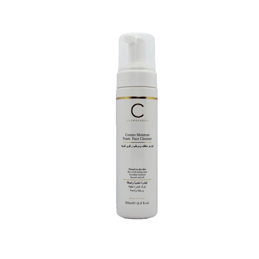 Cosmo foam face cleanser and moisturizer