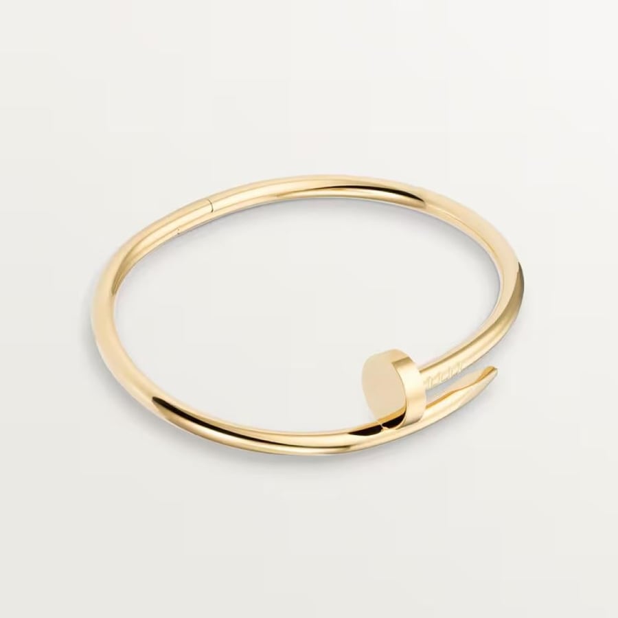 اسوارة مطلية بالذهب من Cartier بتصميم مسمار