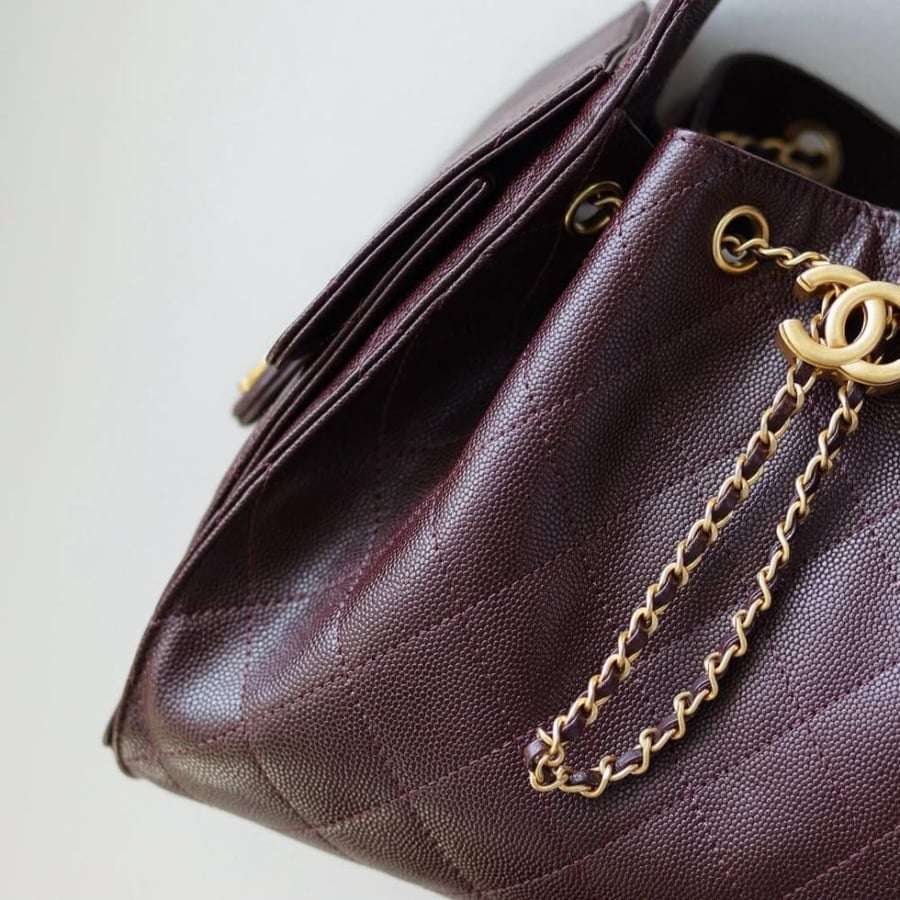 حقيبة Chanel hobo - برغندي