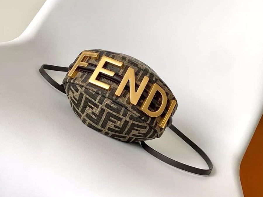 حقيبة يد فندي جرافي Fendigraphy ميني  - بني