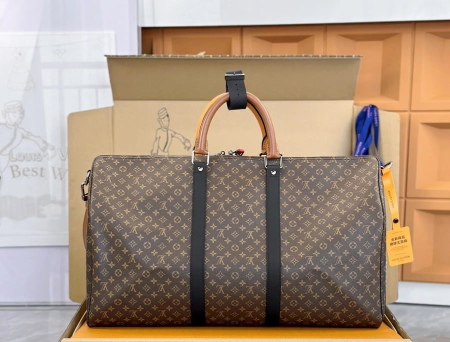 حقيبة لويس فيتون Keepall Bandoulière بني