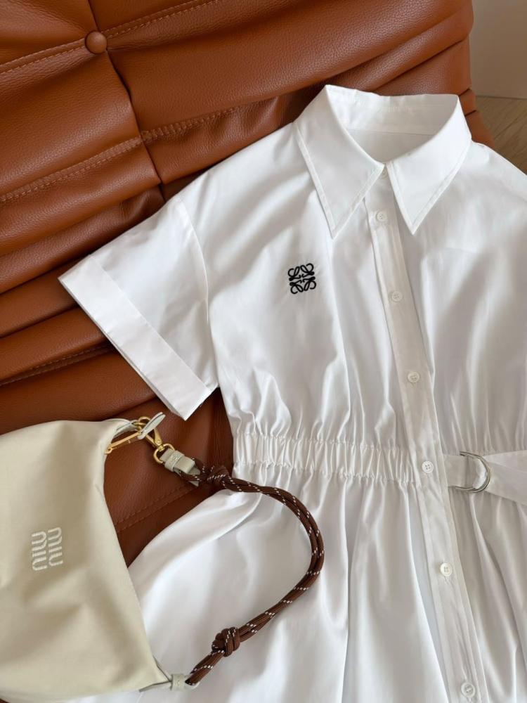 فستان قصير من Loewe - أبيض