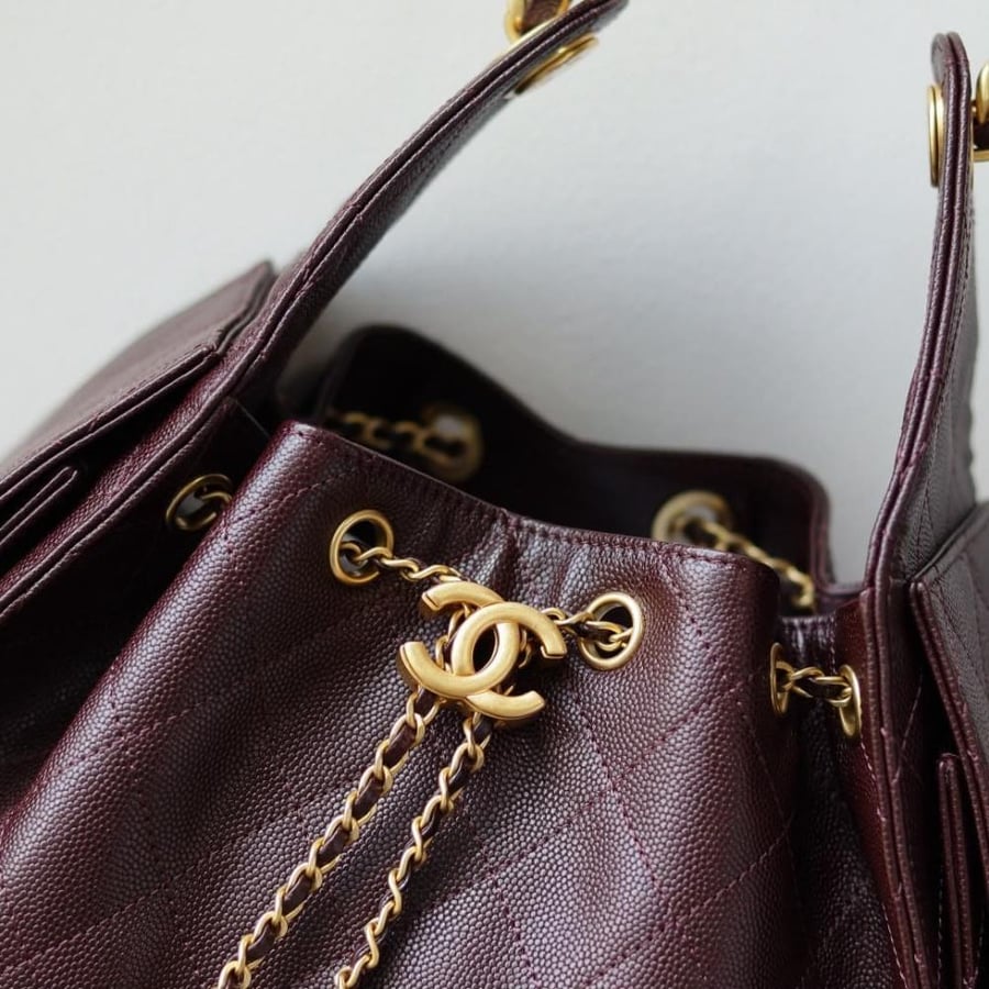 حقيبة Chanel hobo - برغندي