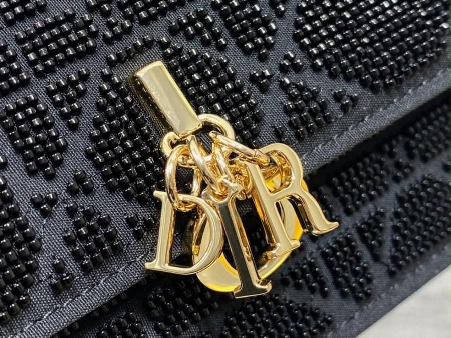 حقيبة My Dior بكاناج مطرّز بالخرز - أسود