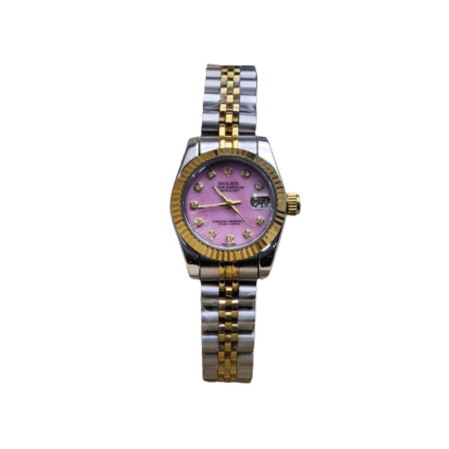 ساعة Rolex نسائية مزينة بحلقة ذهبية
