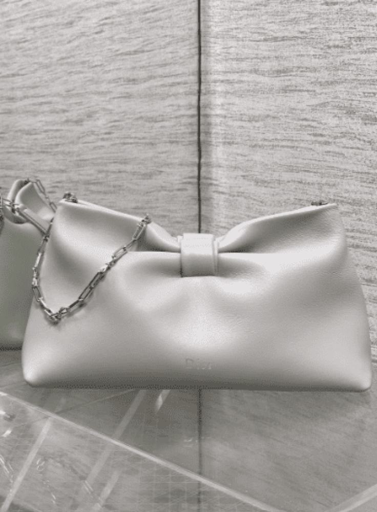 حقيبة Dior Bow الصغيرة من مجموعة Dior Or - أوف وايت