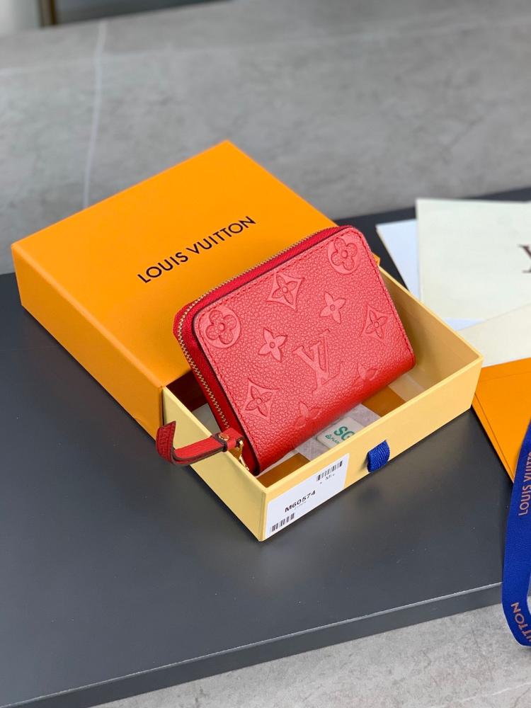 محفظة نسائية حجم صغير Louis Vuitton Zippy - اللون الأحمر