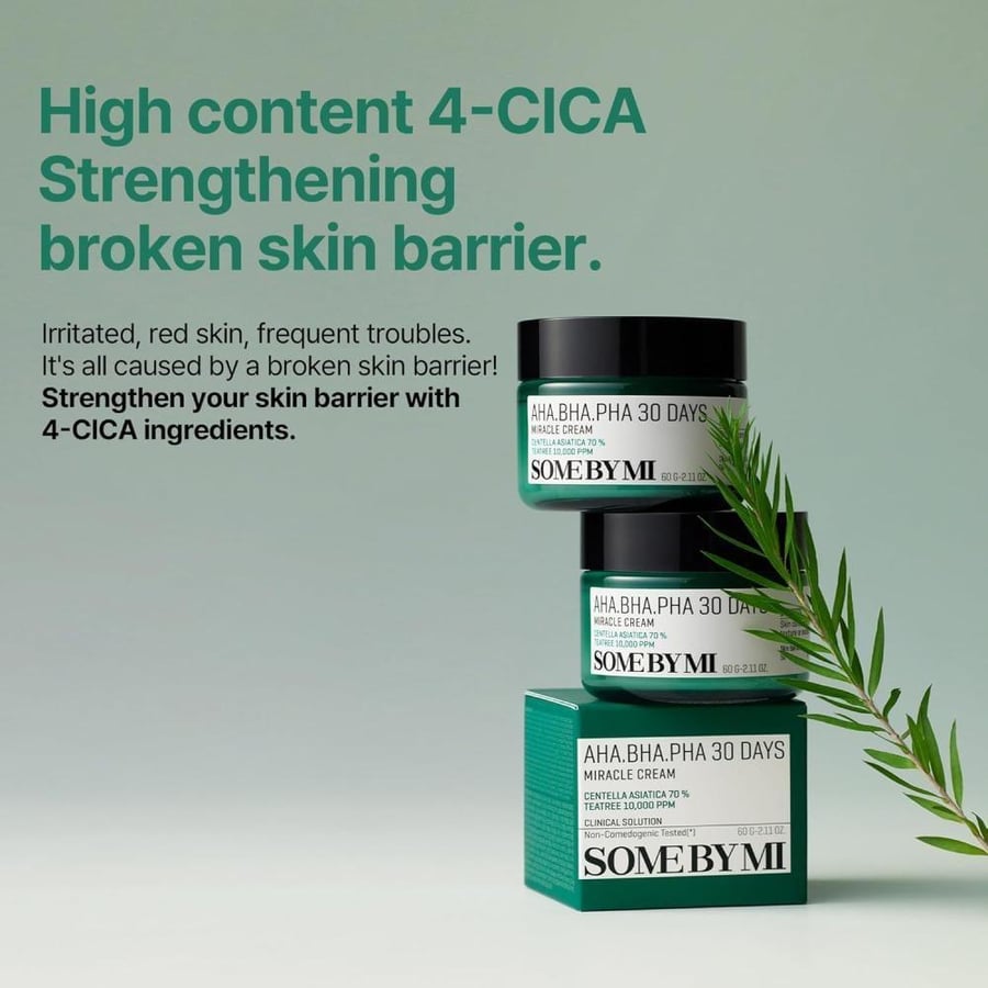 سوم باي مي كريم ميراكل 30 يوم المعزز بالأحماض - 60 مل SOME BY MI AHA-BHA-PHA 30 Days Miracle Cream- 60 ml