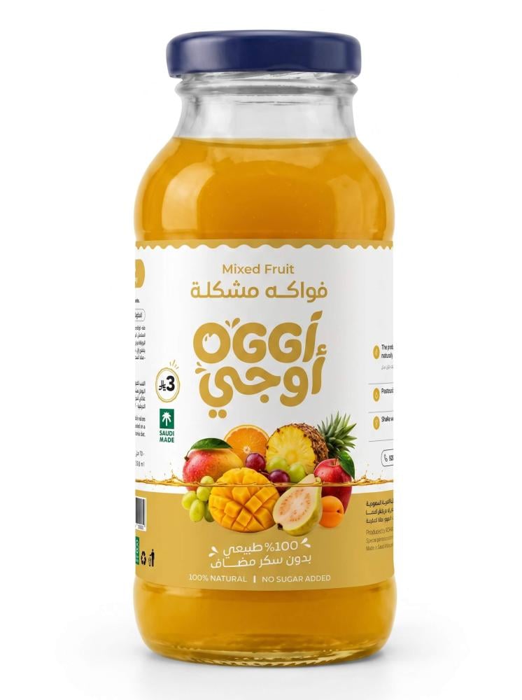 كرتون عصير أوجي فواكة مشكلة، 250 مل × 24 زجاجة