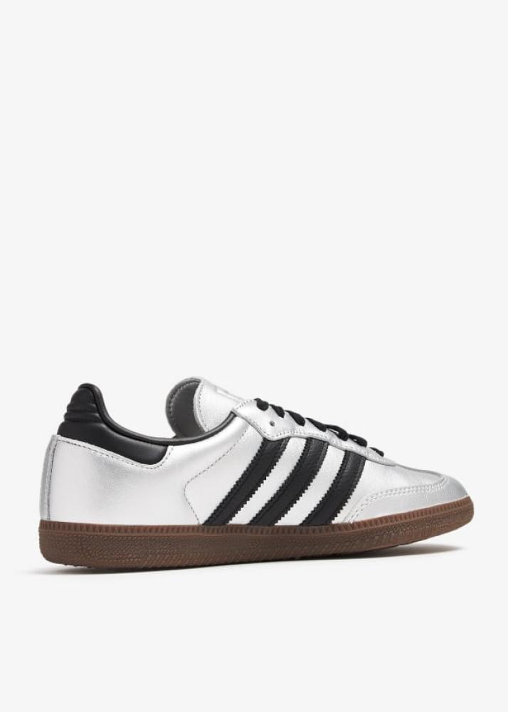 Adidas Samba OG Silver Metallic Black Gum