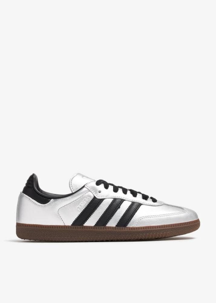 Adidas Samba OG Silver Metallic Black Gum