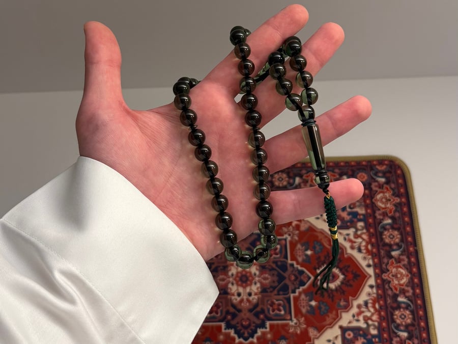 مسباح بكلايت أخضر شفاف