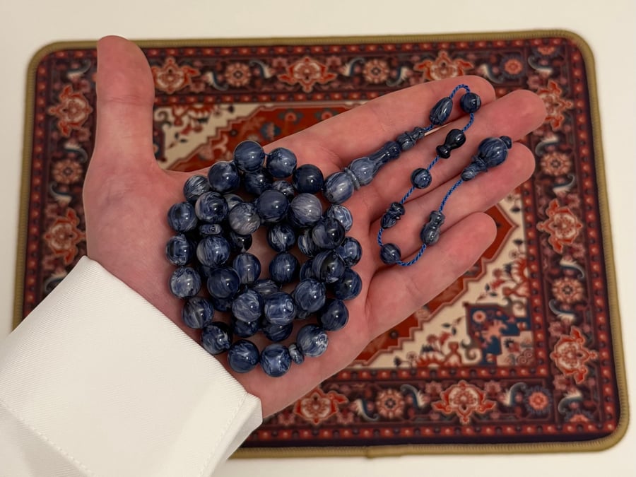 مسباح فاتوران تركوازي غامق مموج