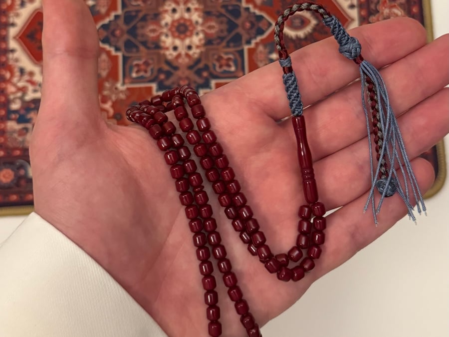مسباح بكلايت عنابي  • 99 خرزة