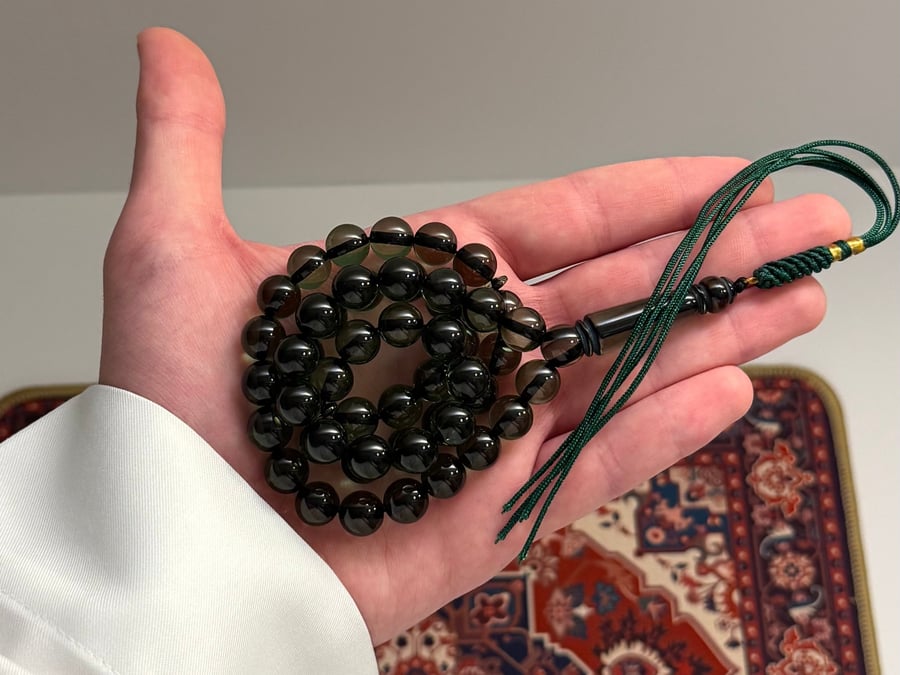 مسباح بكلايت أخضر شفاف