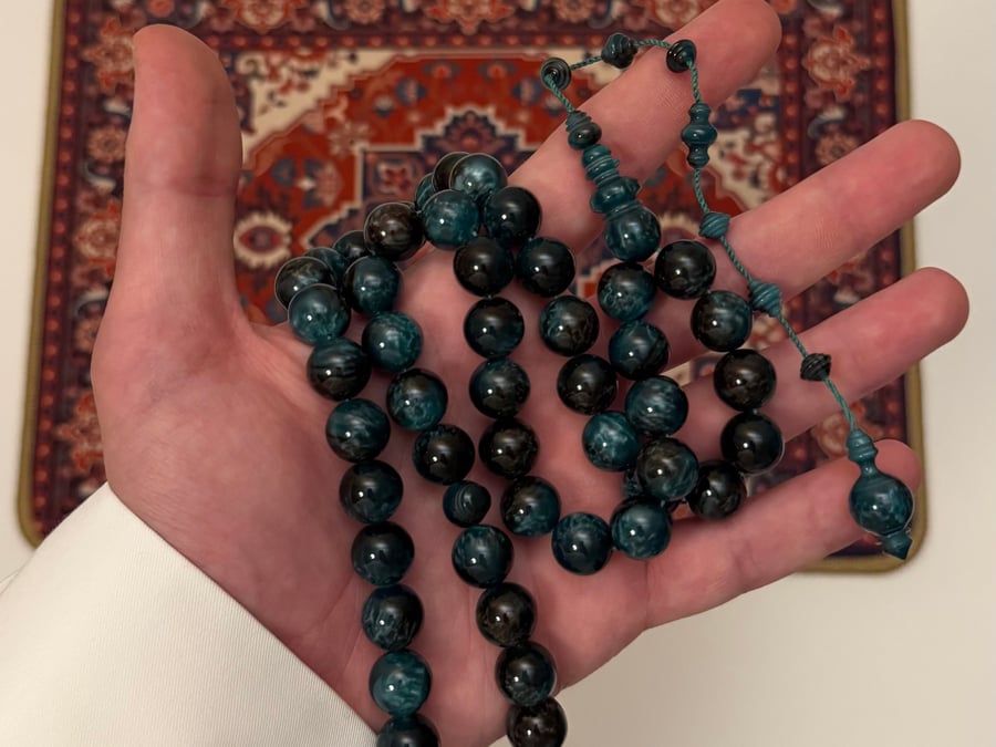 مسباح فاتوران تركوازي (طقم حزوز)