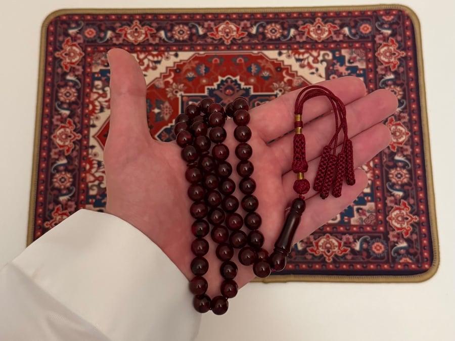 مسباح بكلايت عنابي مموج