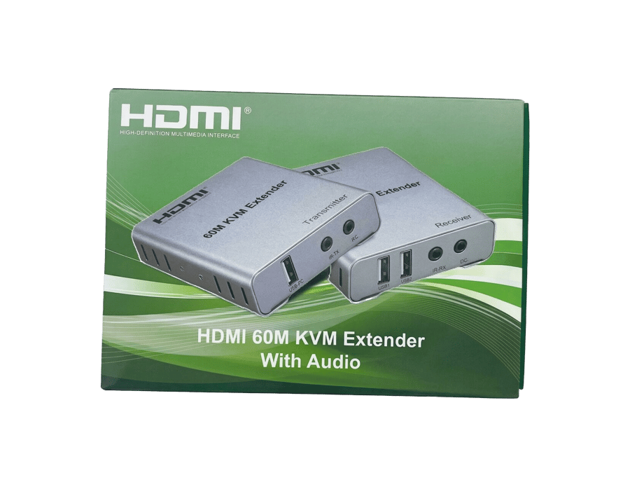 مُمدِّد HDMI مع KVM لمسافة 60 متر مع صوت