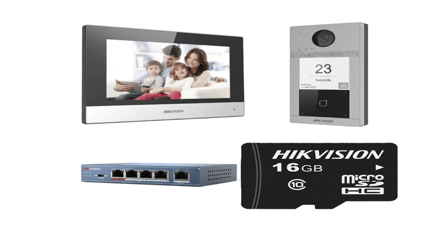 هيكفيجن، باقة الإنتركوم IP مع سويتش PoE - DS-KIS604-S