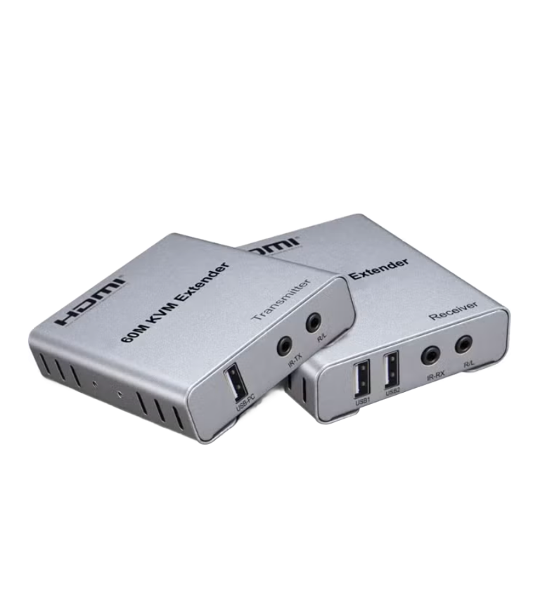 مُمدِّد HDMI مع KVM لمسافة 60 متر مع صوت