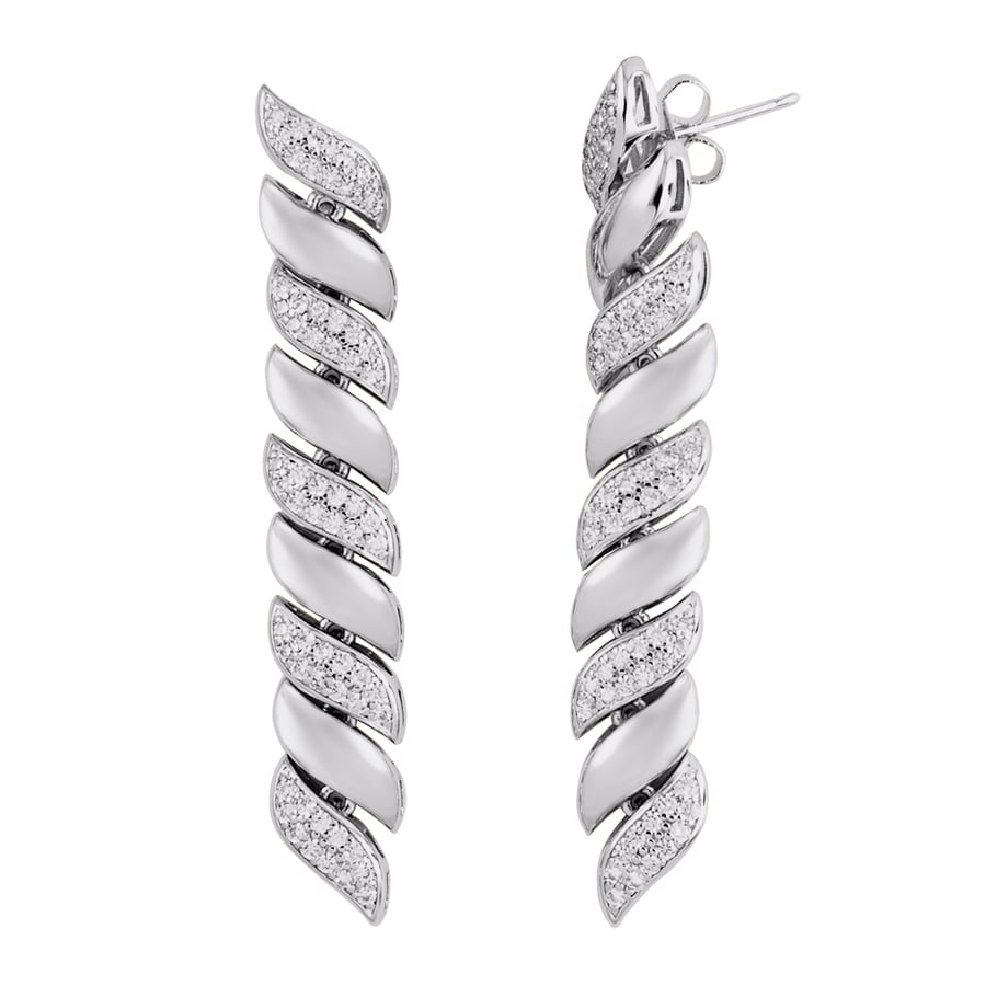 Luxury White Earrings for Women – Elegant Italian Design | Meilona