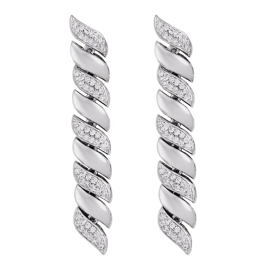 Luxury White Earrings for Women – Elegant Italian Design | Meilona
